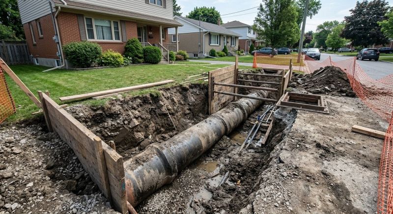 Sewer Line Tap Installation